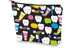 WZMPA Dentist Cosmetic Bag Dental Hygienist Gifts Dental Assistant Makeup Zipper Pouch Bag Dentistry Merchandise (Dentist-1)