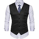AOYOG Mens Formal Business Vest for Suit or Tuxedo
