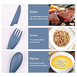 Reusable Wheat Straw Cutlery with Case, Portable