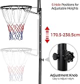 Yaheetech Portable Basketball Hoop Stand 170.5-230.5 cm Height Adjustable view 4