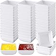 Zubebe 50 Pcs Soy Sauce Dishes Bulk 3 oz Dipping Sauce Cups Condiment Dipping Bowls BBQ Tomato Cups for Kitchen Restaurant Catering Camping BBQ Party