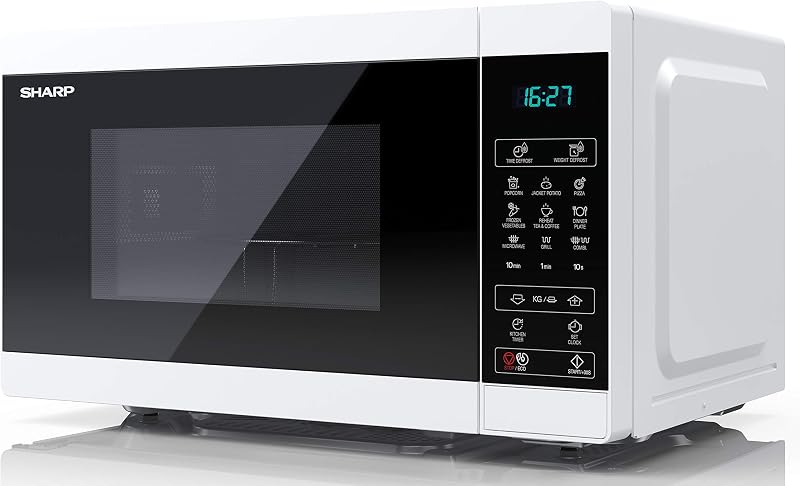 Sharp YC-MG02U-W Compact 20L 800W Microwave 1000W Grill ECO Mode