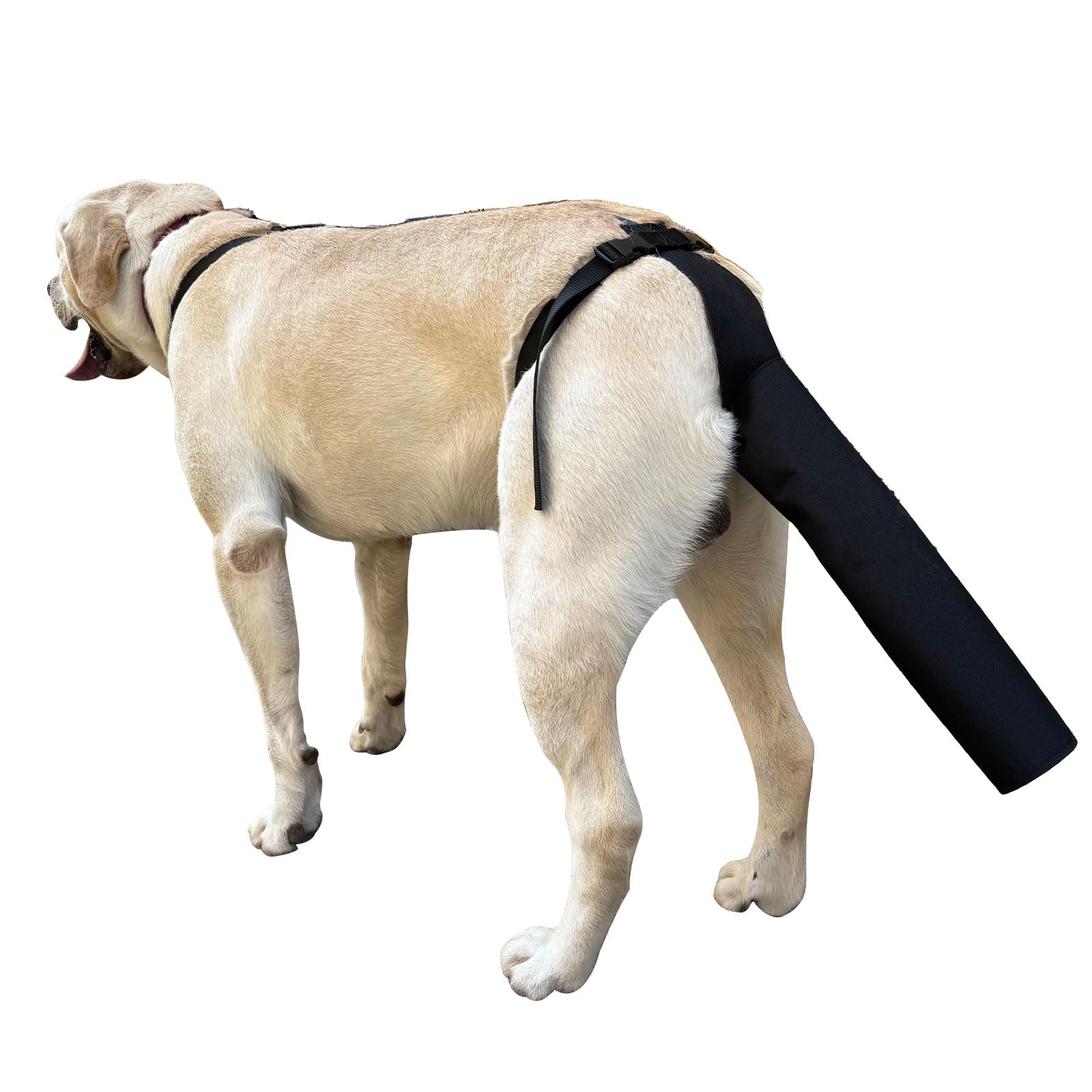 PEUTIER Dog Tail Protector, Dog Tail Guard Dog Tail Cover for Wounds Black Dog Harness with Tail Guard Dog Ends Protector Sleeve (Size L)