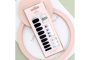 GOBUDSGO Gloss Nail Strips - UV Free, Chip Resistant, Easy to Apply & Remove, Long Lasting Gel Nail Stickers | Contains 34 Nail Wraps, 1 Nail File