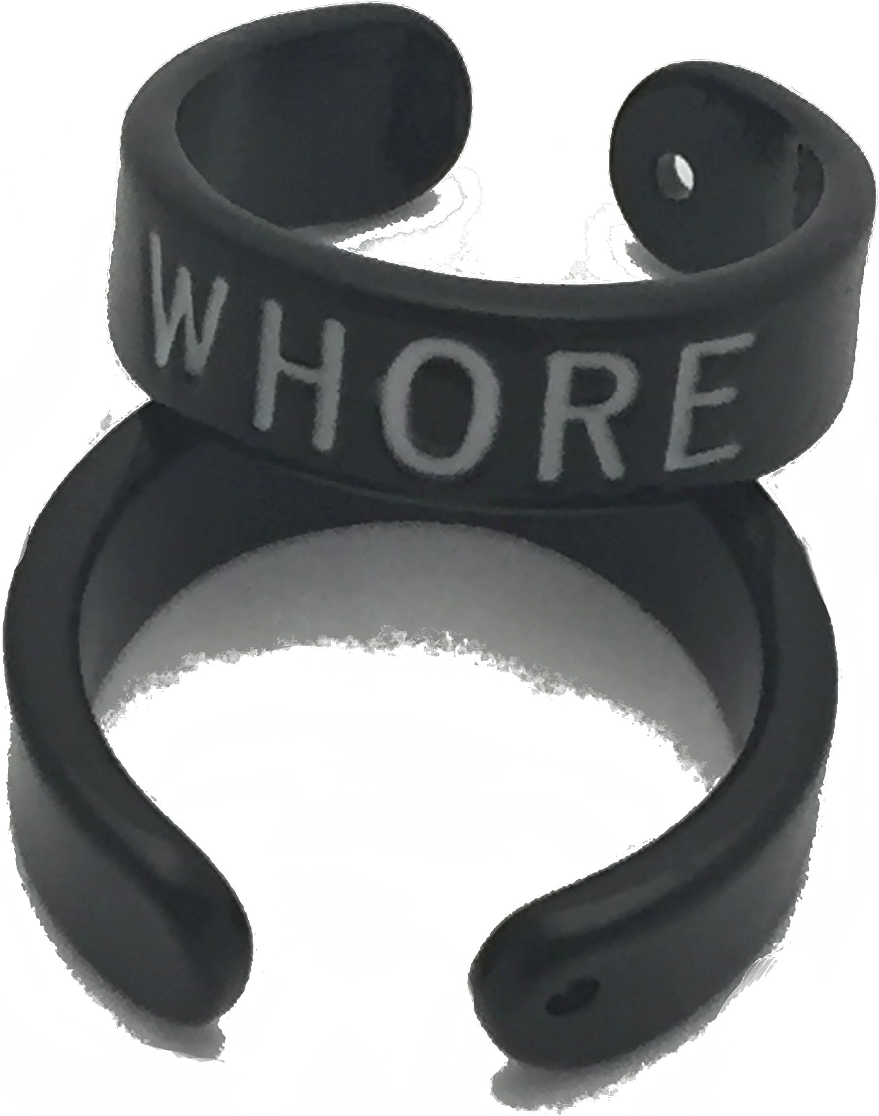 Alternative Intentions Black Toe Ring Slut, Whore, BBC, Hotwife or Queen of Spades, Swinger Jewelry Lifestyle