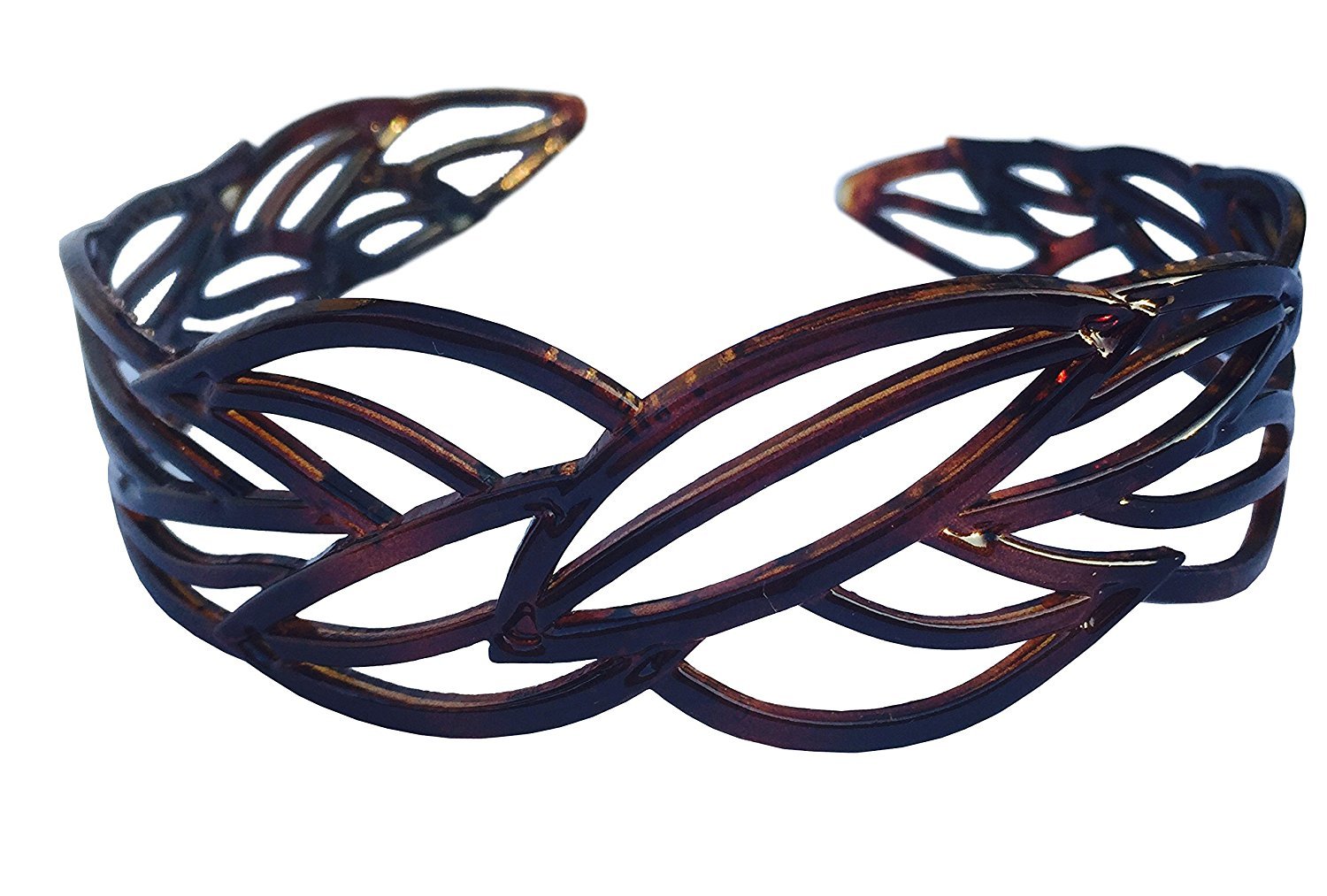 Parcelona French Medium Interlocking Light Tortoise Shell Side Hair Comb 2 pcs e