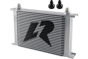 LR 25 Row Transmission Oil Cooler Kit Stacked Plate with 6AN Adapter Universal Engine Transmission British Radiator Oil Coole