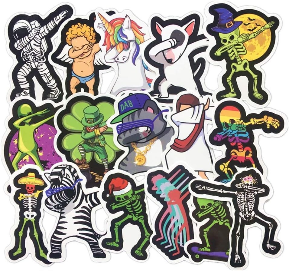 Homyu Stickers Pack 16-Pcs Decals of Gesture Stickers Decals for Cars Motorcycle Portable Luggages Ipad Laptops Waterproof Sunlight-Proof