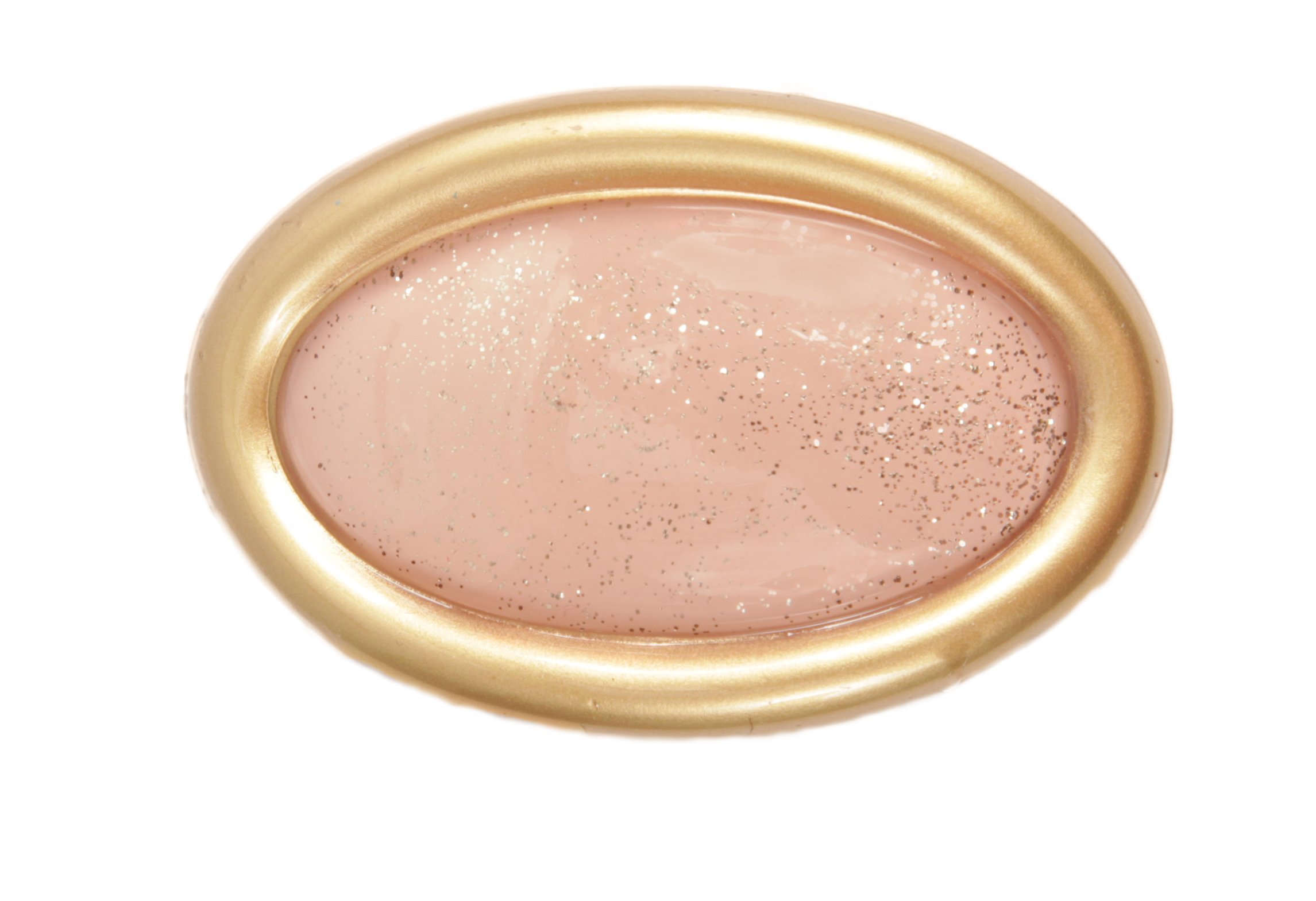 Caravan Pink/Gold Flake/Rim French Hand Painted Automatic Barrette