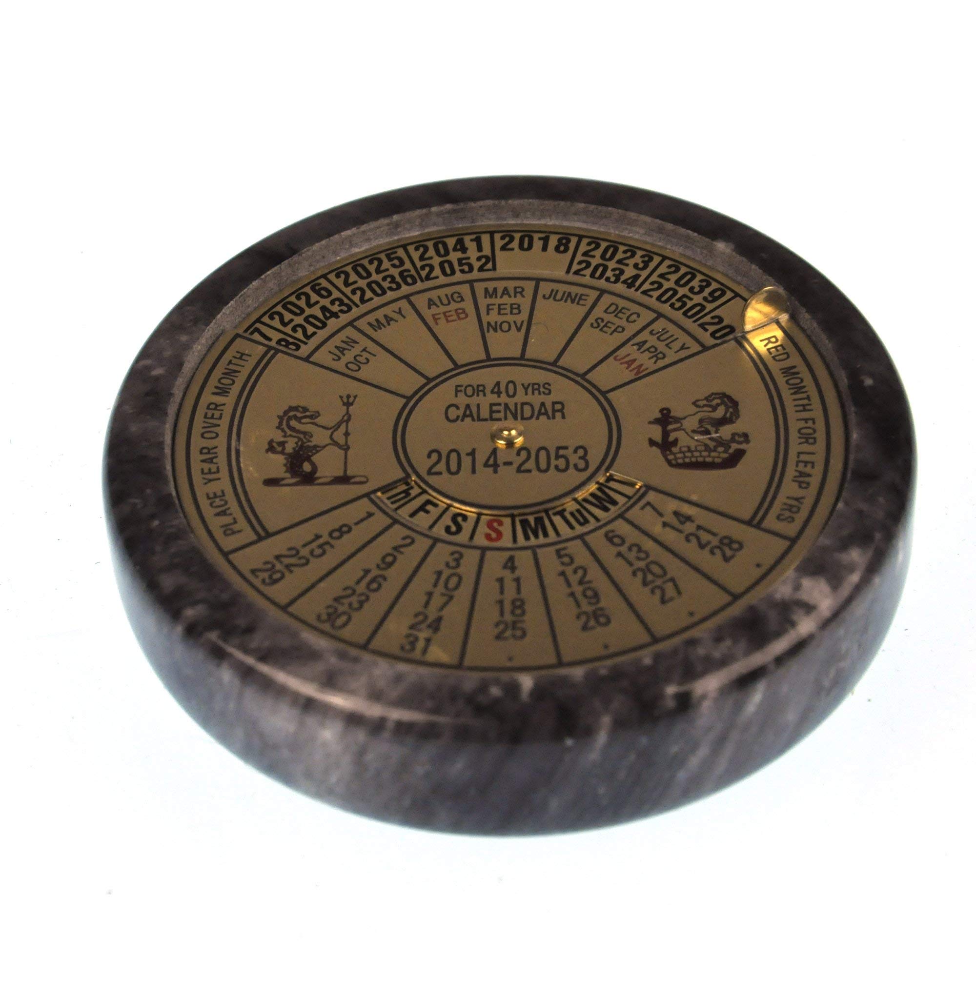 50yr Calendar on green marble