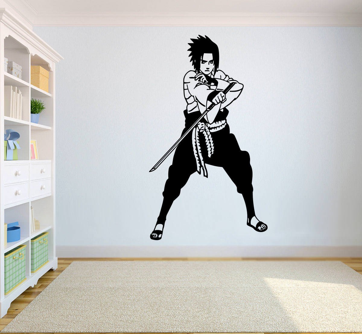 Buy CVANU Naruto Wall Vinyl Decals Sasuke Uchiha Vinyl Stickers Anime