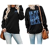 JIELAFIC In My boy 's mama Era Sweatshirtfor Women,Women Funny Mama Sweatshirt Casual Letter Print Long Sleeve Pullovers Tops