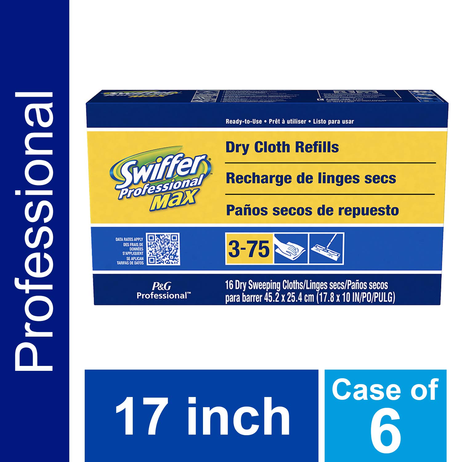 Swiffer Professional Duster Max Heavy Duty Sweeper Mop 17inch Wide Dry