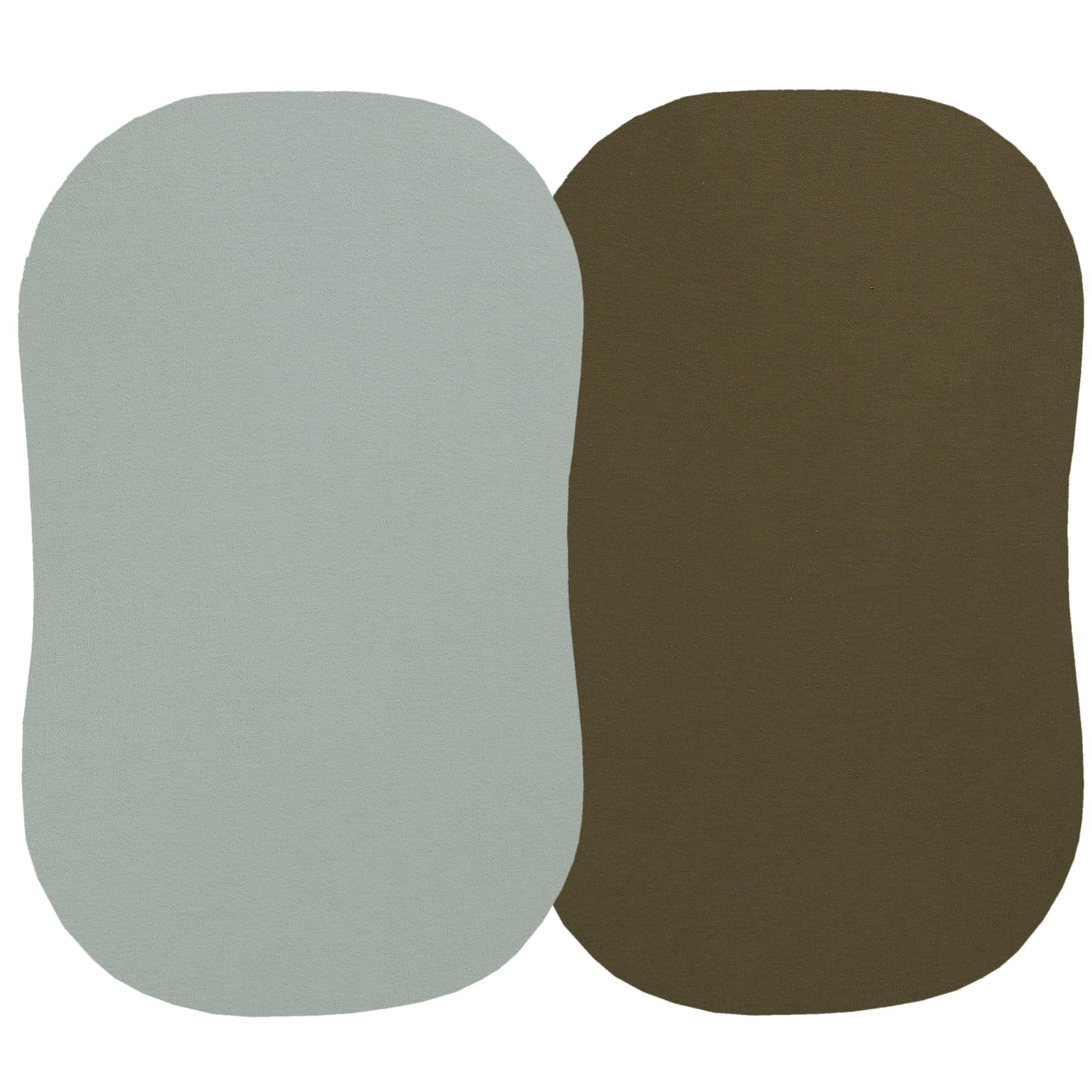 Photo 1 of 100% Organic Cotton Bassinet Sheets Compatiable with Halo Bassinest Swivel Sleeper, Jersey Knit Fitted Sheets for Baby Boys and Girls, 2 Pack, Olive and Sage