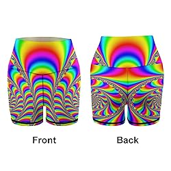 LARSD 80s Retro Biker Shorts Women 90s High Waisted