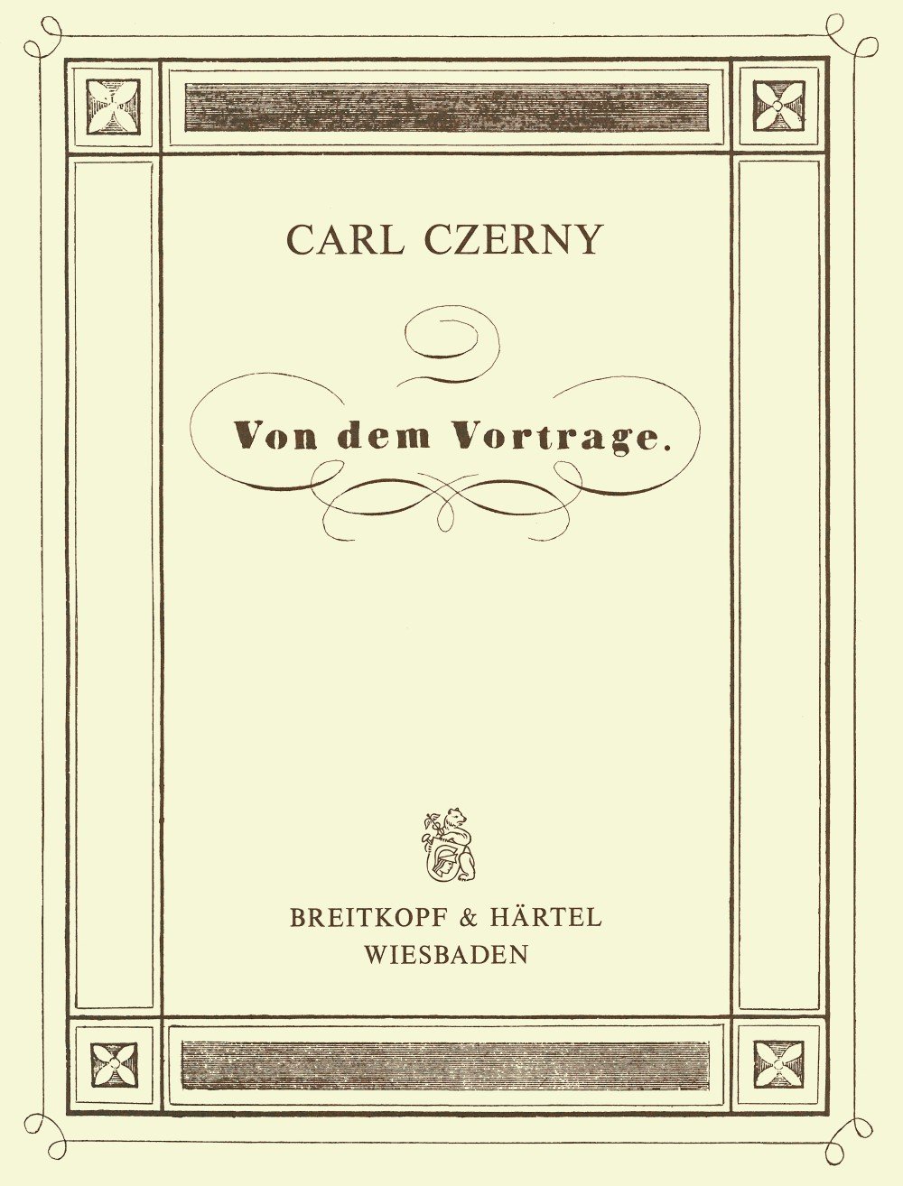 VON DEM VORTRAGE (1839) LIVRE SUR LA MUSIQUE