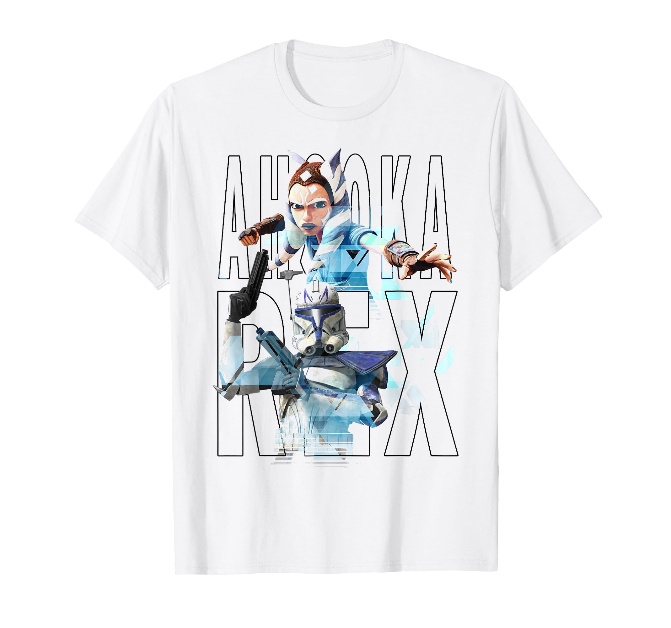 Star Wars: The Clone Wars Ahsoka & Rex Text Portraits T-Shirt