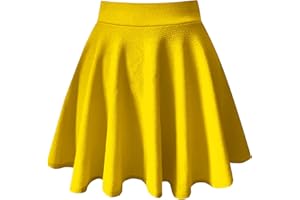 THHGPO Women's Casual Basic Skirts Mini Flared Skater Stretchy A-Line Party Skirts with Shorts