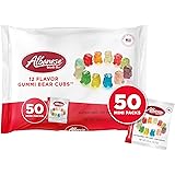 Albanese World's Best Gummi Snack Packs, 12 Flavor Gummi Bear Cubs, 50 - 0.5oz Mini Packs of Candy