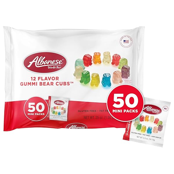 ALBANESE WORLD’S BEST GUMMI SNACK PACKS, 12 FLAVOR...