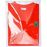 Wowfit 200 Count 10x13 Inch Clear Cellophane Plastic Bags, Resealable Self-Sealing Cello Bags Great for Clothes, Shirts, Pants, Foods, Flyers, More (10 x 13 with Reinforced Sides)