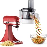 Food Processor Attachment for KitchenAid, 5-in-1 Multifunctional Chopper | Food Chopper &amp; Dicer with Dicing, Sauce Discs, Slicing, Shredding, Strip Cutting and Storage Box by CoolCook