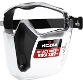 NoCry Safety Face Shield Mask for Work with Premium Anti Fog and Anti Scratch Technology &mdash; Durable ANSI Z87+ Certified Grinding Face Shield with Extreme Impact Resistance