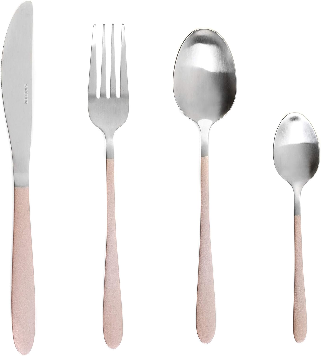 Salter BW08024C Champagne 16 Piece Cutlery Set, Stainless Steel Flatware, Tableware for 4 Place Settings