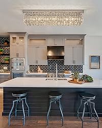 7PM Rectangular Chandelier, Modern Dining Room