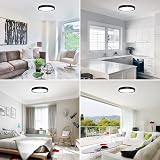 Defurhome 22cm LED Ceiling Light 18W 5000K IP54 Black Dome view 8