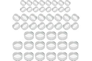 TERDEWE 48pcs Clear Sphere Stand, Ball Stand Holder Rings - Round Acrylic Plastic Display for Golf, Baseball, Softball, Tennis, Spheres, Marbles, Collection - 3 Sizes