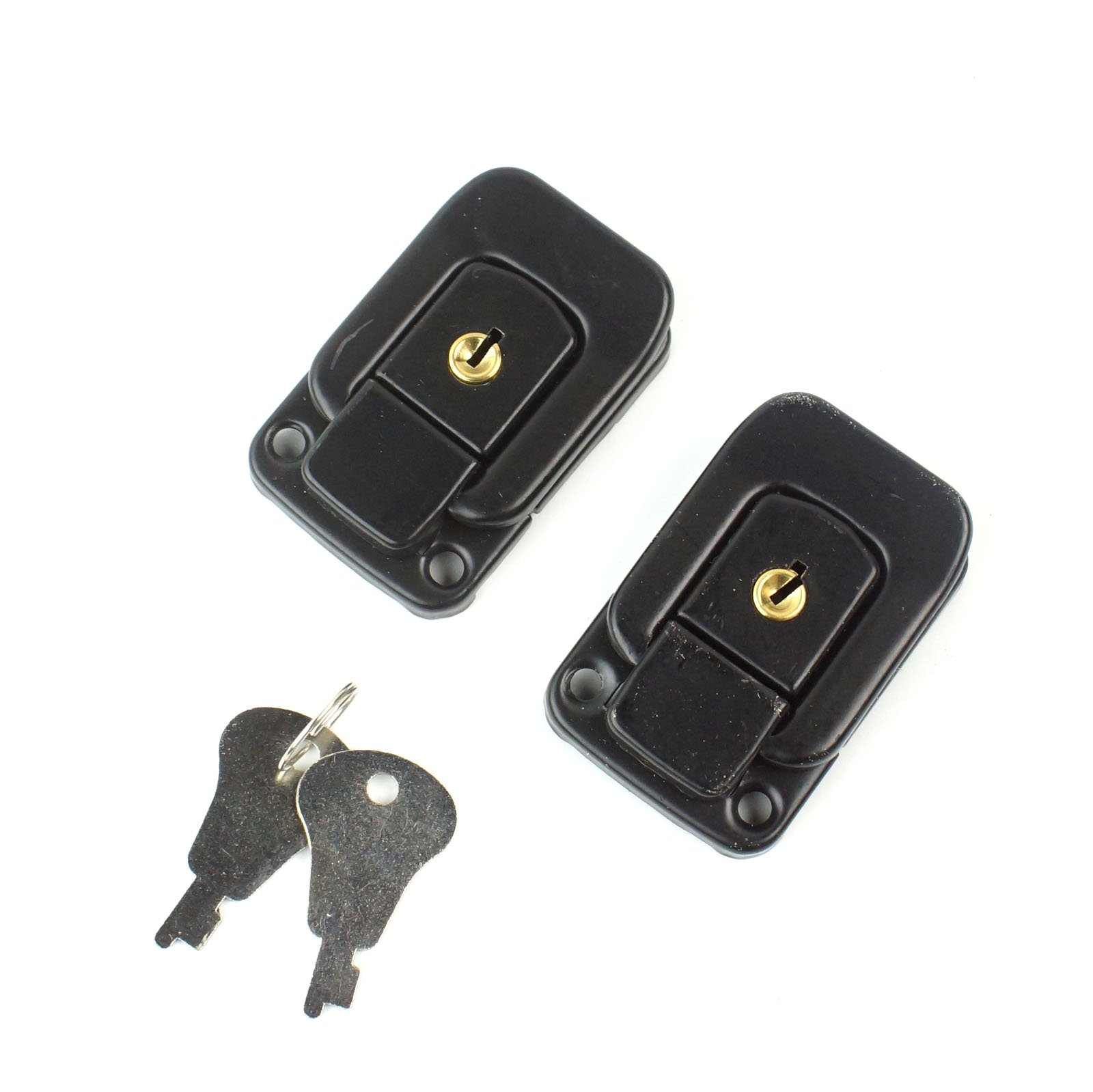 2x Square shape Drawbolt Closure Latch for Guitar Case with Lock ,Black