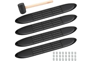 IEXCAUW Replacement Step Pad for 3" Round Nerf Bars Set of 4 Pack, 21" Long x 3" Wide, Durable Non-Slip Running Boards Replacement Pads with Rubber Mallet and 24 Pins