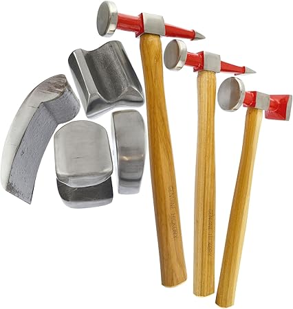 Amazon Fr Ab Tools Neilsen Kit De Reparation De Carrosserie Tolerie Hickory Hammers Dollies Reduction 7pc Un021