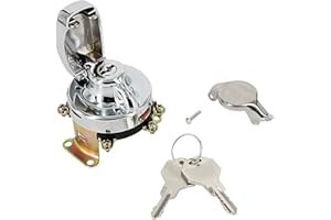 CHERN YUEH 6 Terminals Ignition Switch for 73-Up Harley-Davidson Big Twins FL 71501-73 (Chrome)