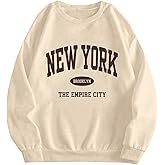 Hilinker Women's Graphic Crewneck Sweatshirts Casual Loose Long Sleeve Pullover Tops