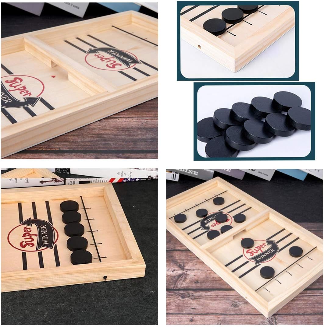 Fast Sling Puck Game ,Slingshot Games Toy,Paced Winner Board Games Toys for Kids & Adults Large Size: Toys & Games