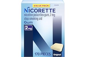 Nicorette 2mg Nicotine Gum to Quit Smoking , Unflavored, Original, 170 Count