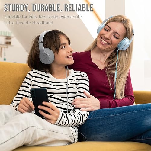 rockpapa L22 On-Ear with Microphone, Folding Stereo Bass with 4.9Ft No-Tang Rockpapa Headphones Foldable Headphones With Microphone Rockpapa