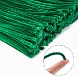 G2PLUS Dark Green Pipe Cleaners 30cm 100pcs Craft Chenille Stems view 3