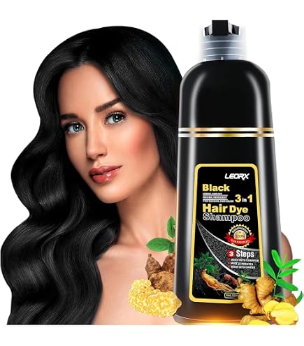 Amazon.com: leorx Black Hair Dye Shampoo 3 In 1 Color Shampoo Dye