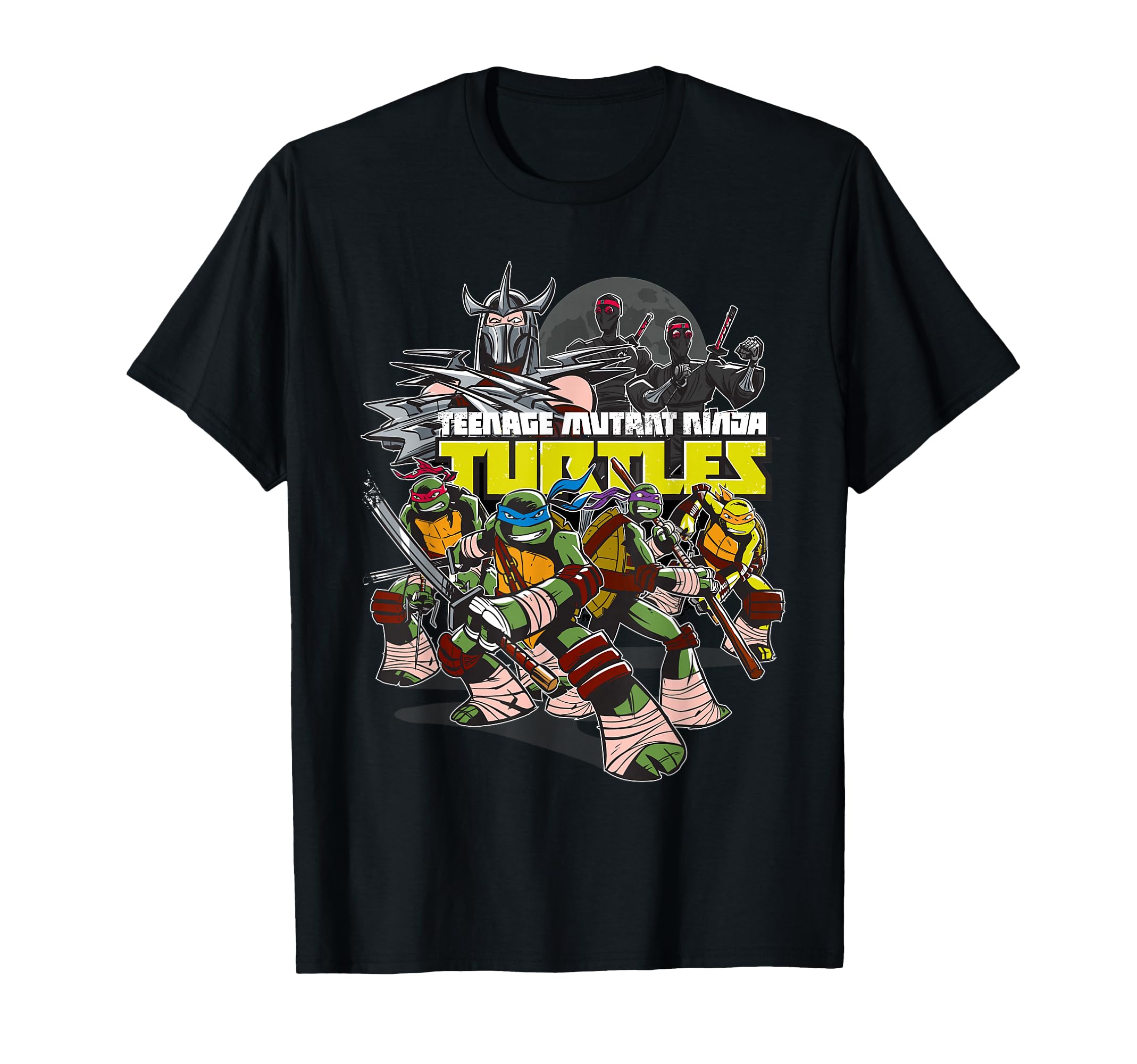 TMNT Shredder Super villain With All Characters T-Shirt