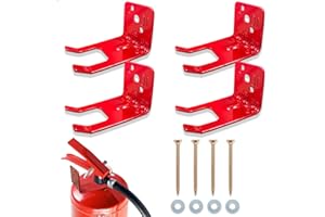 Universal Fire Extinguisher Bracket with Valve Body Slots Neck Under 1 in, Fork Style Fire Extinguishers Hanger for 5lb-13lb 