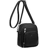 FADEON Small Purses for Women Crossbody Bags, Designer PU Leather Mini Cross Body Purse Travel Shoulder Bag Card Slots
