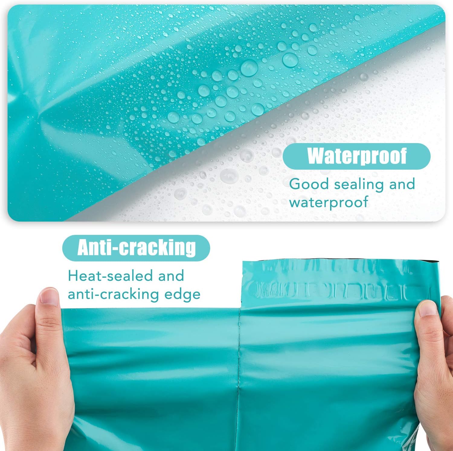 Metronic Poly Mailers 12x15.5 Envelope Mailers 100pack Shipping Bags with Self Adhesive Waterproof and Tear-Proof Postal Bags in Teal : Office Products