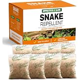 LEBMP Snake Repellent for Yard, Snake Away Repellent for Outdoors, Pet Safe Snakes Repellant, Garden Snake Deterrent, Keep Snakes Out of Backyard, Garage, House-8 Pouches