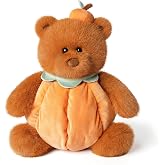 IAMPOK 14" Bear Plush Stuffed Animals Toy with Pumpkin Costume | Halloween Plush Toys Huggable Pillow,Bedtime Buddy,Costume is Removable,Weighted Bottom,Adorable design,Anxiety Relief