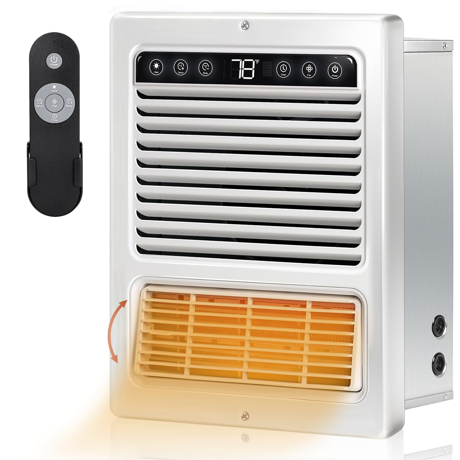 Photo 1 of Upgraded Full-metal In Wall Electric Heater with Built-in Thermostat/Timer/Child lock,Touch/Remote Control,120V,1500/750w