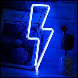 LED Neon Decorative Lights Battery and USB Operated Lightning Neon Signs for Christmas,Birthday Party, Kids Room, Wedding Party Decor