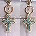 Bolbove Blessed & Holy Cross Keychain Keyring Crystal Rhinestones Purse Pendant Handbag Charm (Blue)